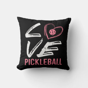 Kärlek Pickleball Heart Pickle Boll Women Kids Kid Kudde