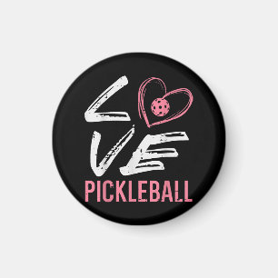 Kärlek Pickleball Heart Pickle Boll Women Kids Kid Magnet