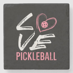 Kärlek Pickleball Heart Pickle Boll Women Kids Kid Stenunderlägg