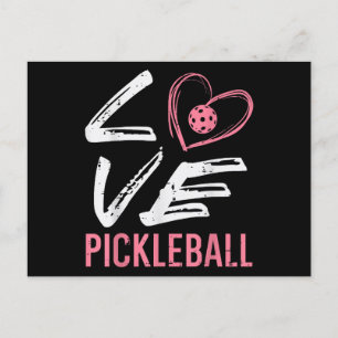 Kärlek Pickleball Heart Pickle Boll Women Kids Kid Vykort