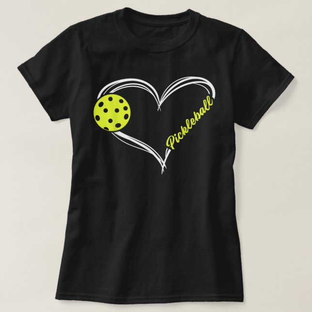 Kärlek Pickleball - söt pickleball match, jag kärl T Shirt (Design framsida)