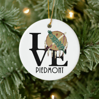 KÄRLEK Piedmont Oklahoma Julgransprydnad Keramik