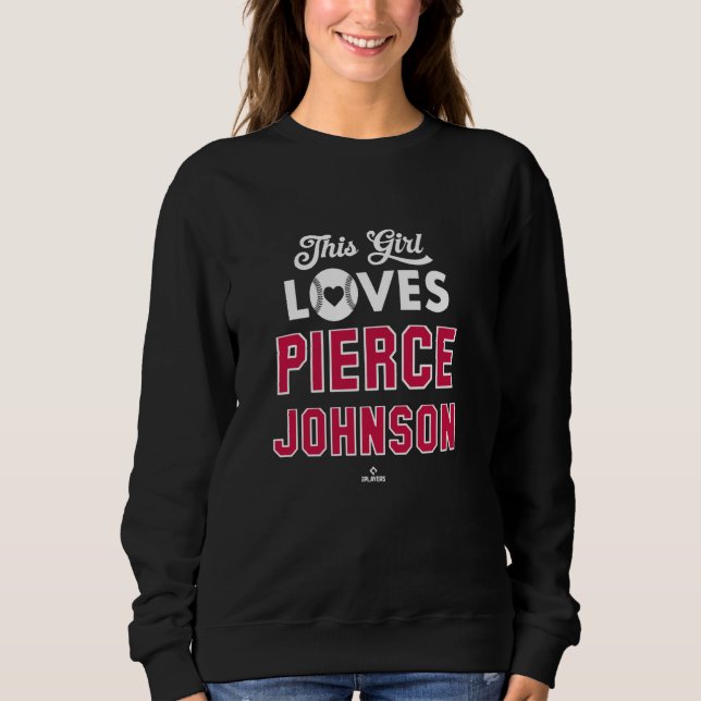 Kärlek Pierce Johnson Atlanta Baseball ML T Shirt (Framsida)