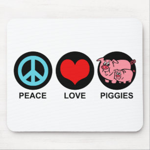 Kärlek Piggies Mousepad Musmatta