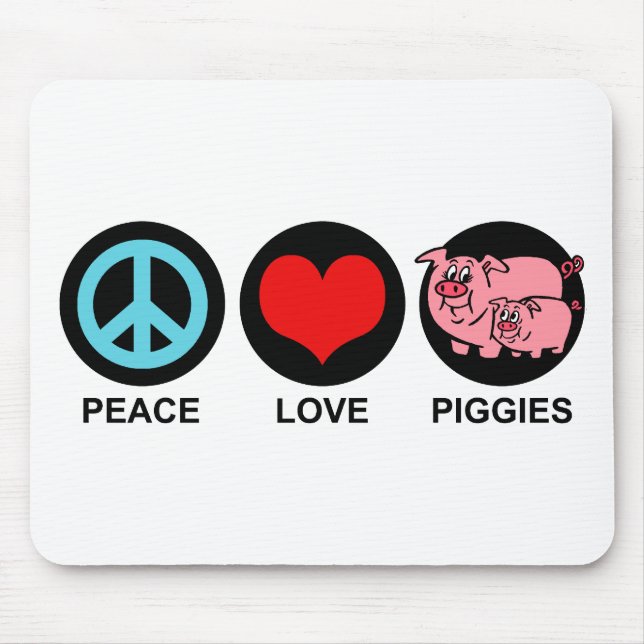 Kärlek Piggies Mousepad Musmatta (Framsidan)