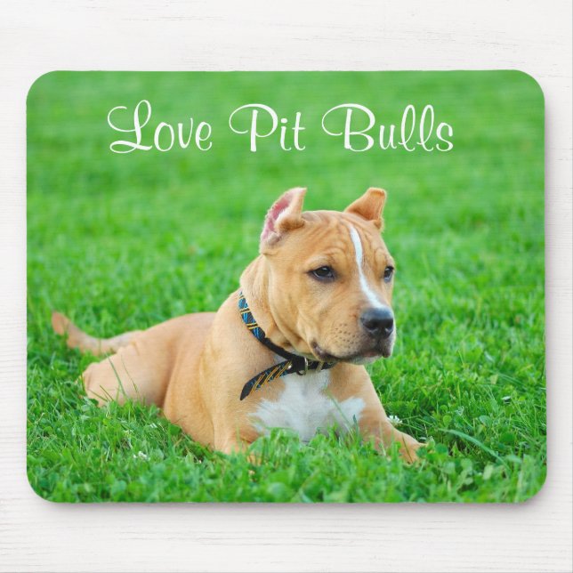 Kärlek Pit Bulls Mousepad Musmatta (Framsidan)