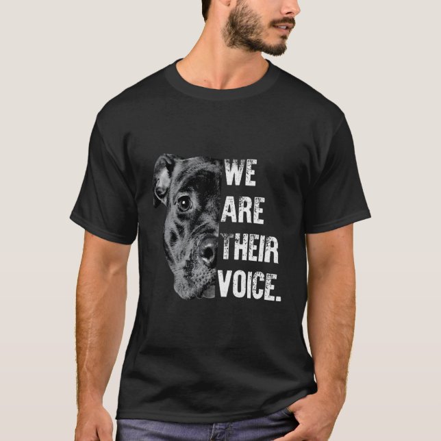 Kärlek Pitbull, vi är deras röst T Shirt (Framsida)