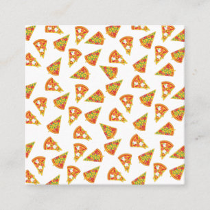 Kärlek Pizza Fyrkantigt Visitkort