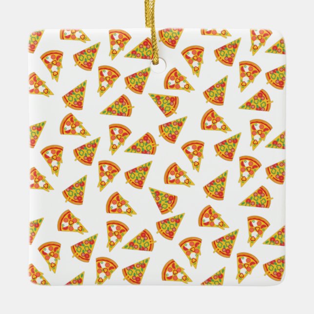 Kärlek Pizza Julgransprydnad Keramik (Framsida)