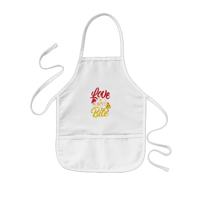 Kärlek Pizza Kids' Apron Barnförkläde (Framsidan)