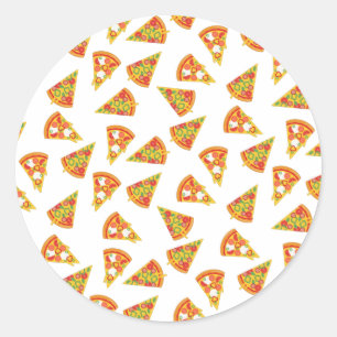 Kärlek Pizza Runt Klistermärke