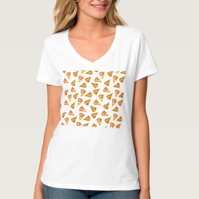 Kärlek Pizza T Shirt (Framsida)