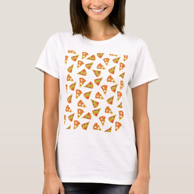 Kärlek Pizza   T Shirt (Framsida)