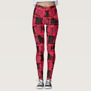 Kärlek plaid leggings