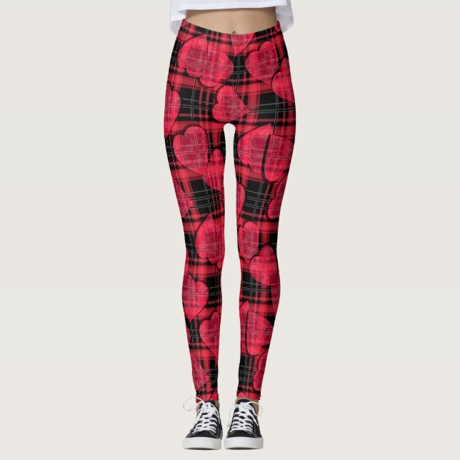 Kärlek plaid leggings (Framsida)