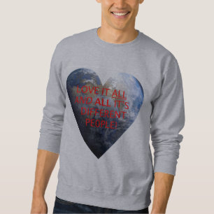 "Kärlek" planeten och "People Sweatshirt". Lång Ärmad Tröja
