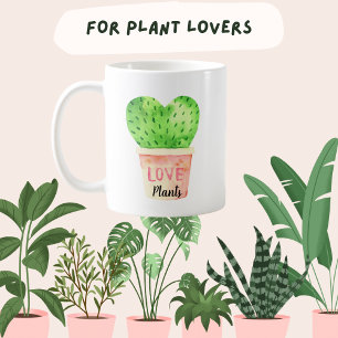 Kärlek Plantor, vattenfärg Kaffemugg