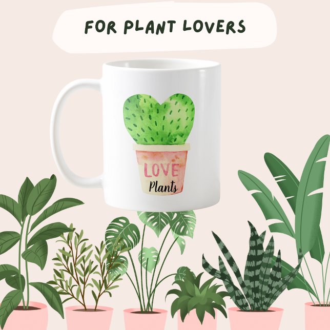 Kärlek Plantor, vattenfärg Kaffemugg (Skapare uppladdad)