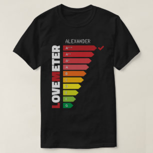 Kärlek-poäng från A till G Röda vita Namn-Personli T Shirt