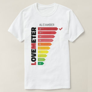 Kärlek-poäng från Personligen A till G Red Black N T Shirt