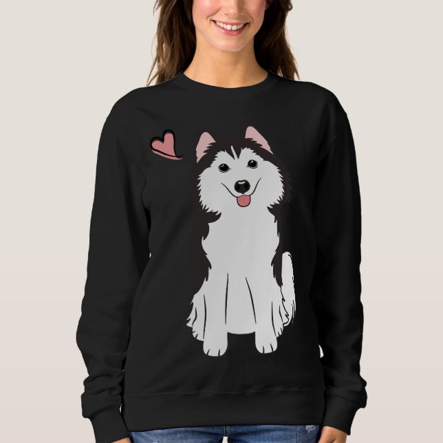 Kärlek Pomsky Pommern Husky T Shirt (Framsida)