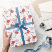 Kärlek Pop Retro Valentines Wrapping Papper