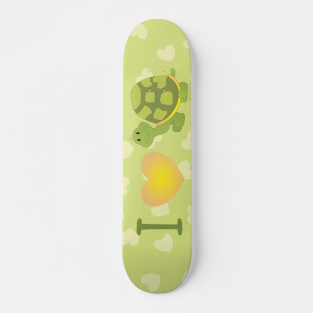 Kärlek Pop Turtle Old School Skateboard Bräda 18 Cm (Framsida)