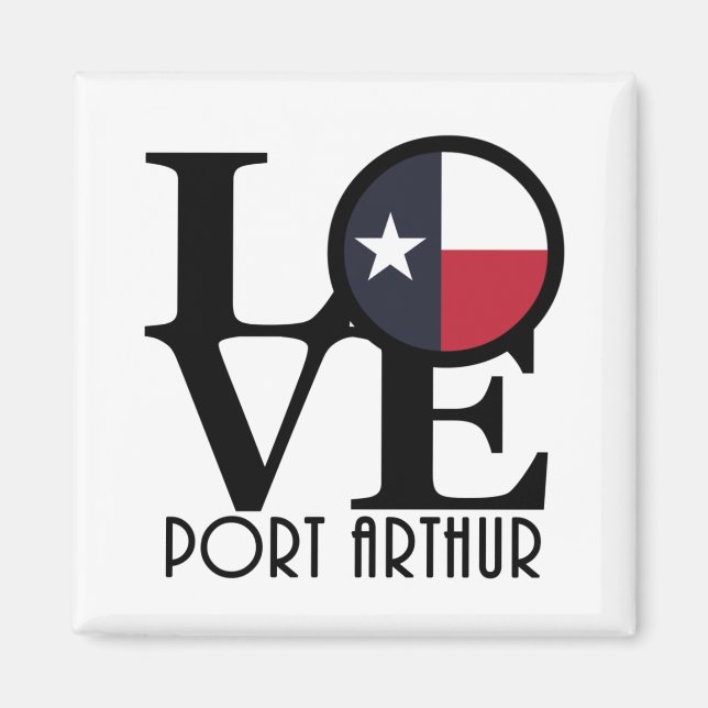 KÄRLEK Port Arthur Texas Texas Magnet (Framsidan)
