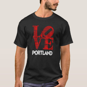Kärlek Portland City Karta från Portland 260 T Shirt