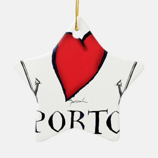 kärlek porto julgransprydnad keramik (Framsidan)