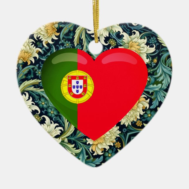 Kärlek Portugal Julgransprydnad Keramik (Framsidan)