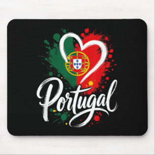 Kärlek Portugal Semester Resa Hjärta Flagga Souven Musmatta