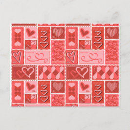 Kärlek Postage Frimärke Vykort
