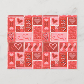 Kärlek Postage Frimärke Vykort