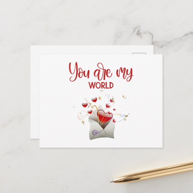 Kärlek postcatd vykort (Fram/Back In Situ)