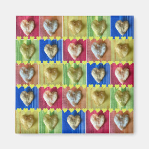 Kärlek Potato Chip Rainbow Färg Retro Mönster Magnet