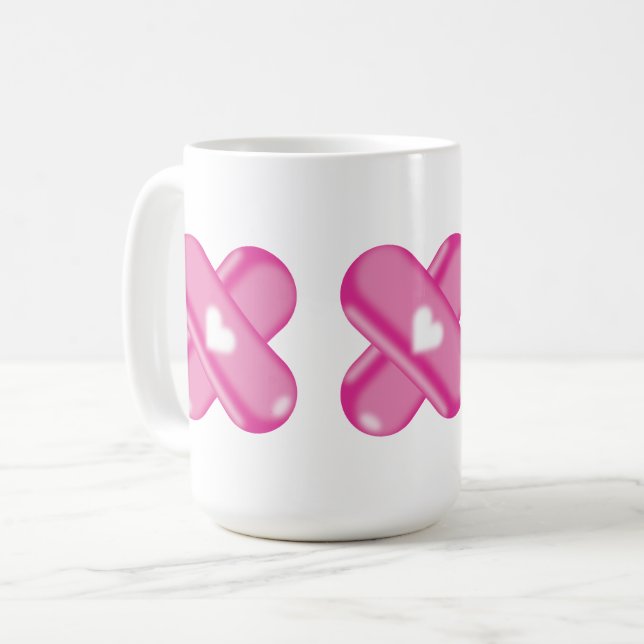 Kärlek Potion Rosa Piller  Kaffemugg (Framsida vänster)