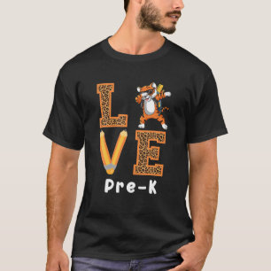 Kärlek Pre-K Tiger Pre-K Teacher Back to school T Shirt