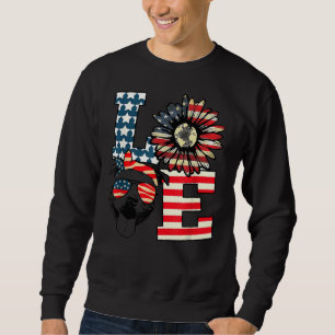 Kärlek Pride Amerikanska Independence day juli 4:e Lång Ärmad Tröja