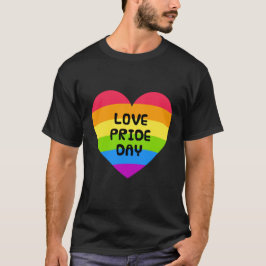 Kärlek Pride Day blk manar T Shirt