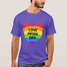 Kärlek Pride Day lila manar T Shirt