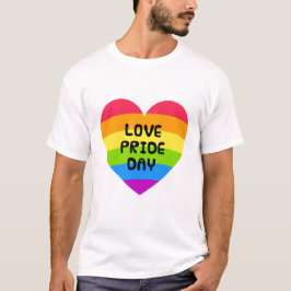 Kärlek Pride Day white manar T Shirt