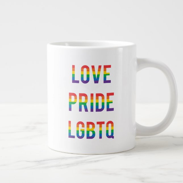 Kärlek Pride HBT TQ Jumbo Mugg (Höger)
