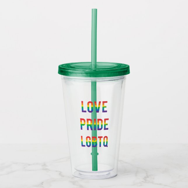 Kärlek Pride HBT TQ Take Away Mugg (Framsida)