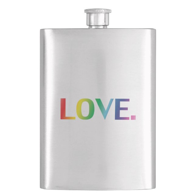 Kärlek, pride lgbt lgbtq gay queer rainbow färg fickplunta (Framsidan)