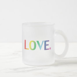 Kärlek, pride lgbt lgbtq gay queer rainbow färg frostad glasmugg
