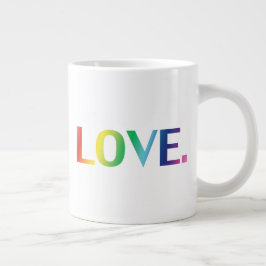 Kärlek, pride lgbt lgbtq gay queer rainbow färg jumbo mugg