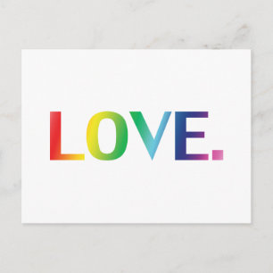 Kärlek, pride lgbt lgbtq gay queer rainbow färg vykort