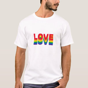 Kärlek Pride lgbt lgbtq queer gay rainbow färg T Shirt