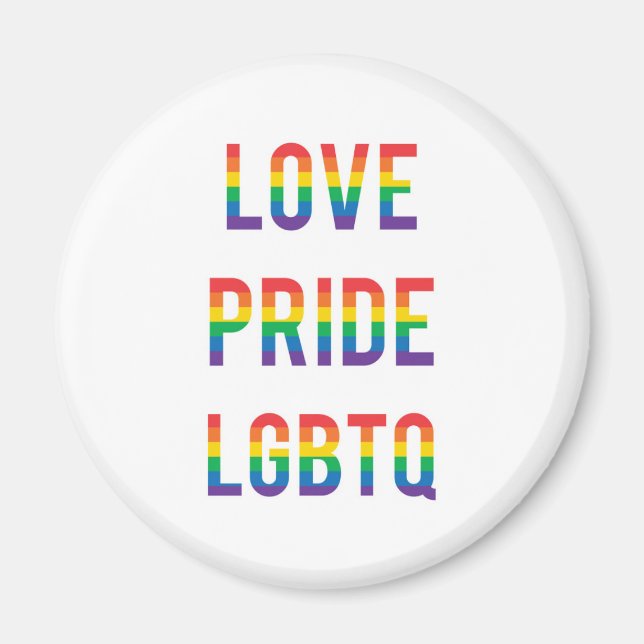 Kärlek Pride LGBTQ Magnet (Framsidan)